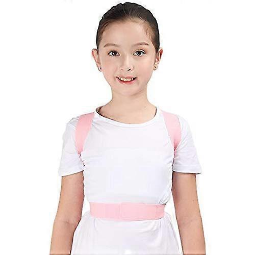 Adjustable Back Support Children's Posture Corrector Back Support Belt (Blue, L)