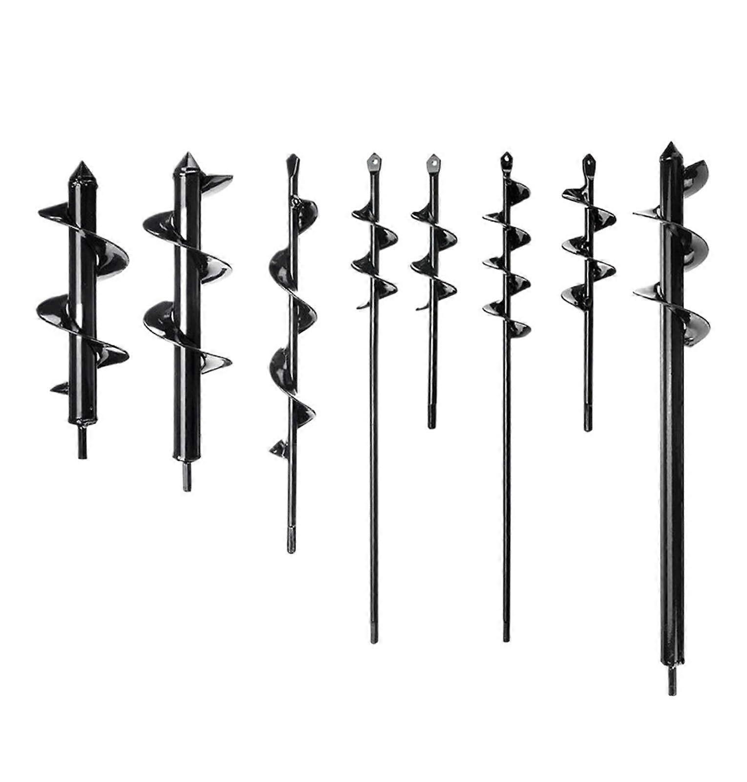 9 Sizes Garden Auger Drill Bit Tool Spiral Hole Digger Ground Drill Earth Drill for Seed Planting Gardening Fence Flower Planter(8CMx30CM)