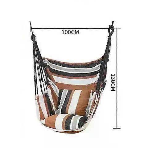 Outdoor Hammock Thicken Chair Hanging Portable Relaxation Canvas Swing Steady Seat Travel Camping Lazy Chair with Pillow