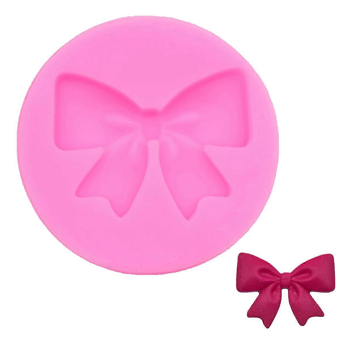 フォンダンシリコーンモールドケーキDIYチョコレートベーキングデザート用の装飾的なかわいい弓成形モールド