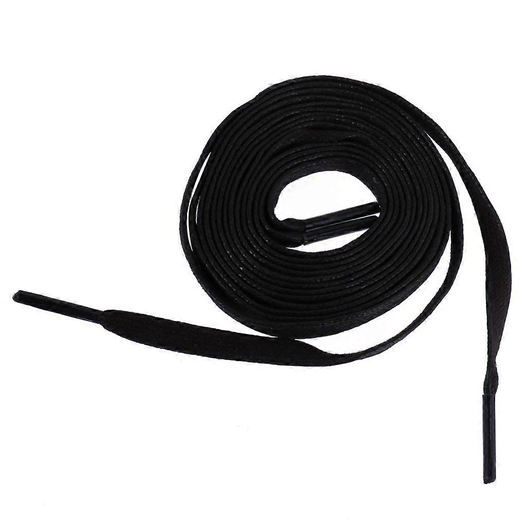 Pair Waxed Flat Shoelaces For Leather Shoes Laces Strings Boots Brown 110CM