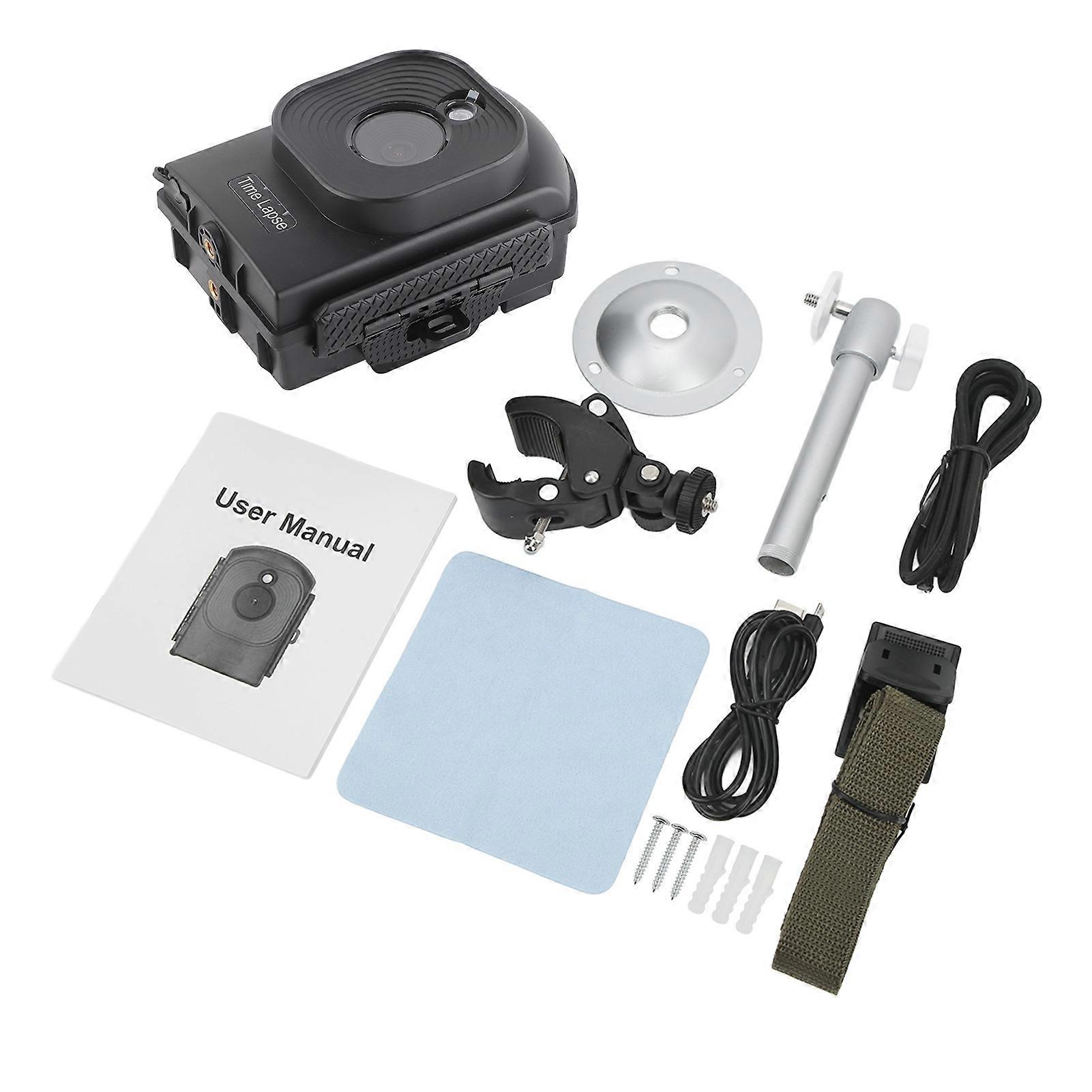 1080P HD Time Lapse Camera 2.4 Inch TFT Screen Outdoor Recording Time Lapse Camera Low Light Color Wide Angle Lens