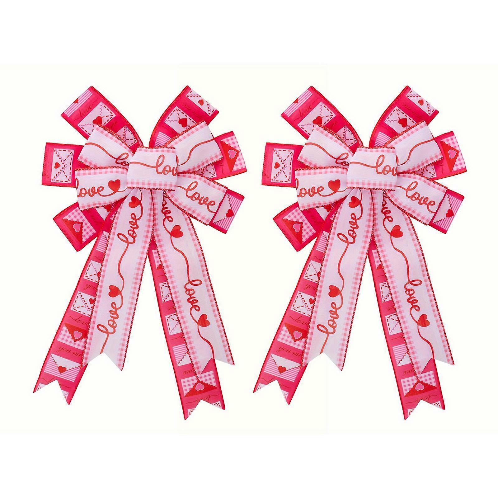 Elegant Ribbon Bowknots For Valentine's Day Gift Wrapping Warm Atmosphere Multiple Color Durable Handmade