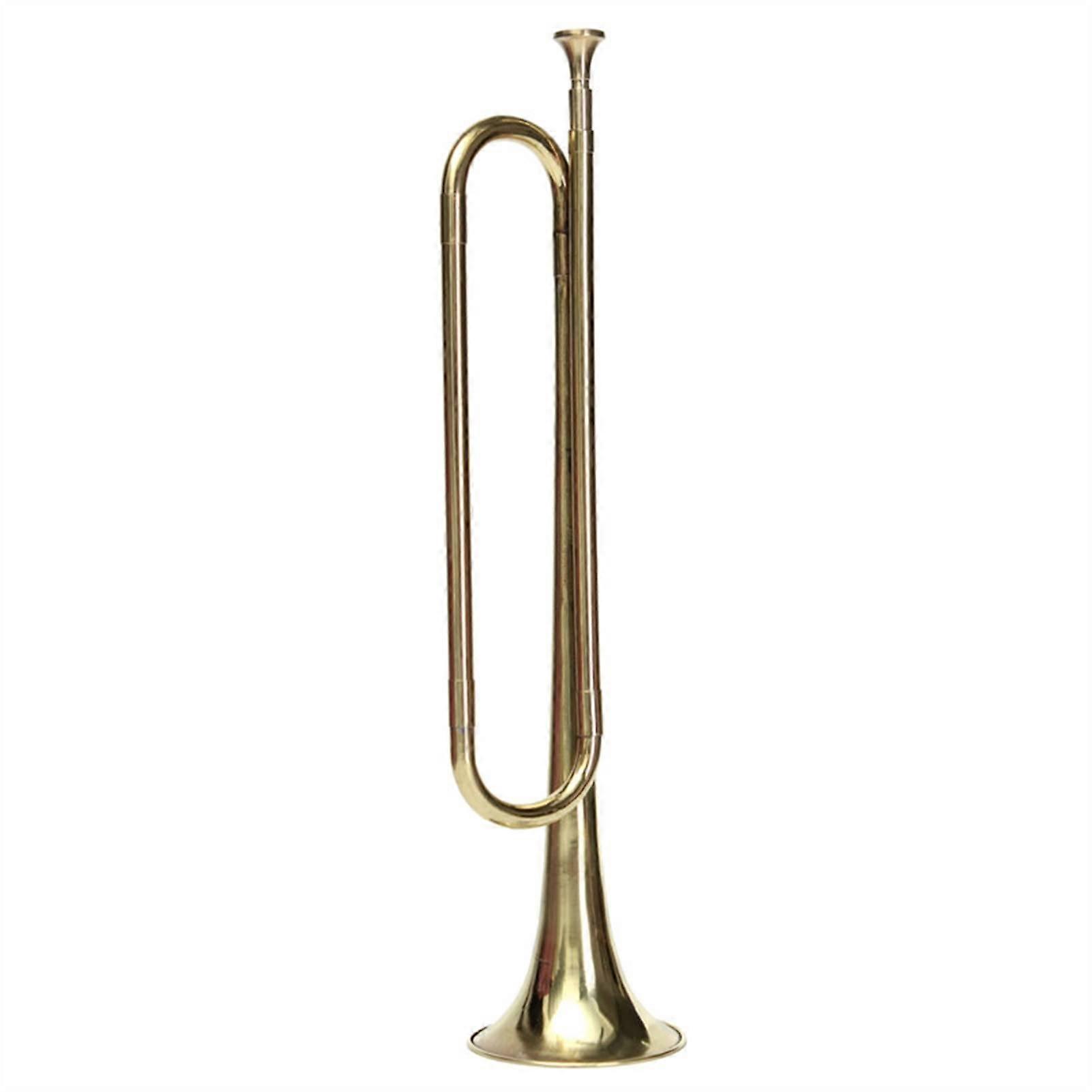 Student Trumpet B Flat Bugle Trumpet for Beginners, Retro Design, School Band and Military Orchestra Use