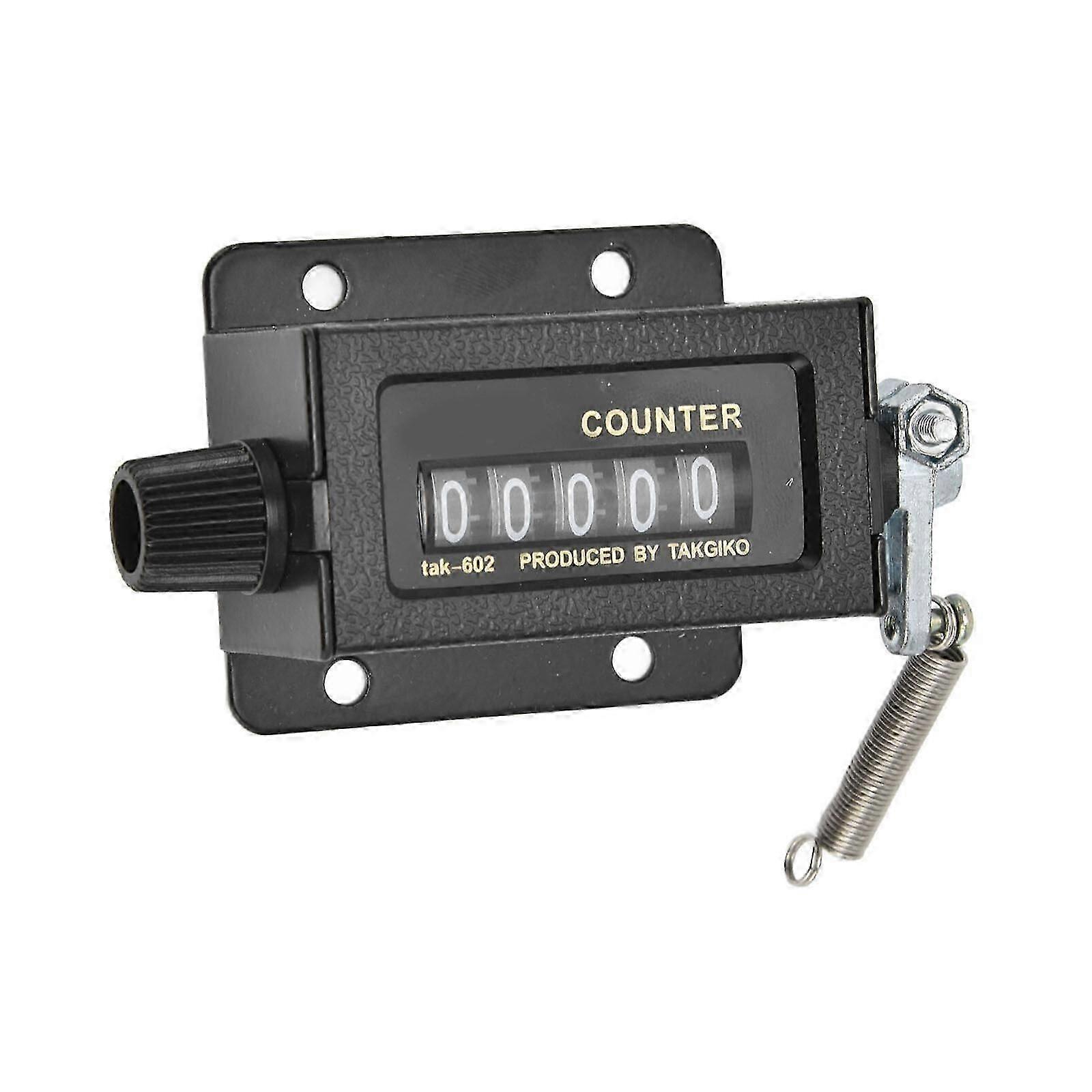 Mechanical Counter, 5 Digit Counter 0-99999 Manual Mechanical Reset Manual Stroke Counter For Printing Press, Auto Digital Counter