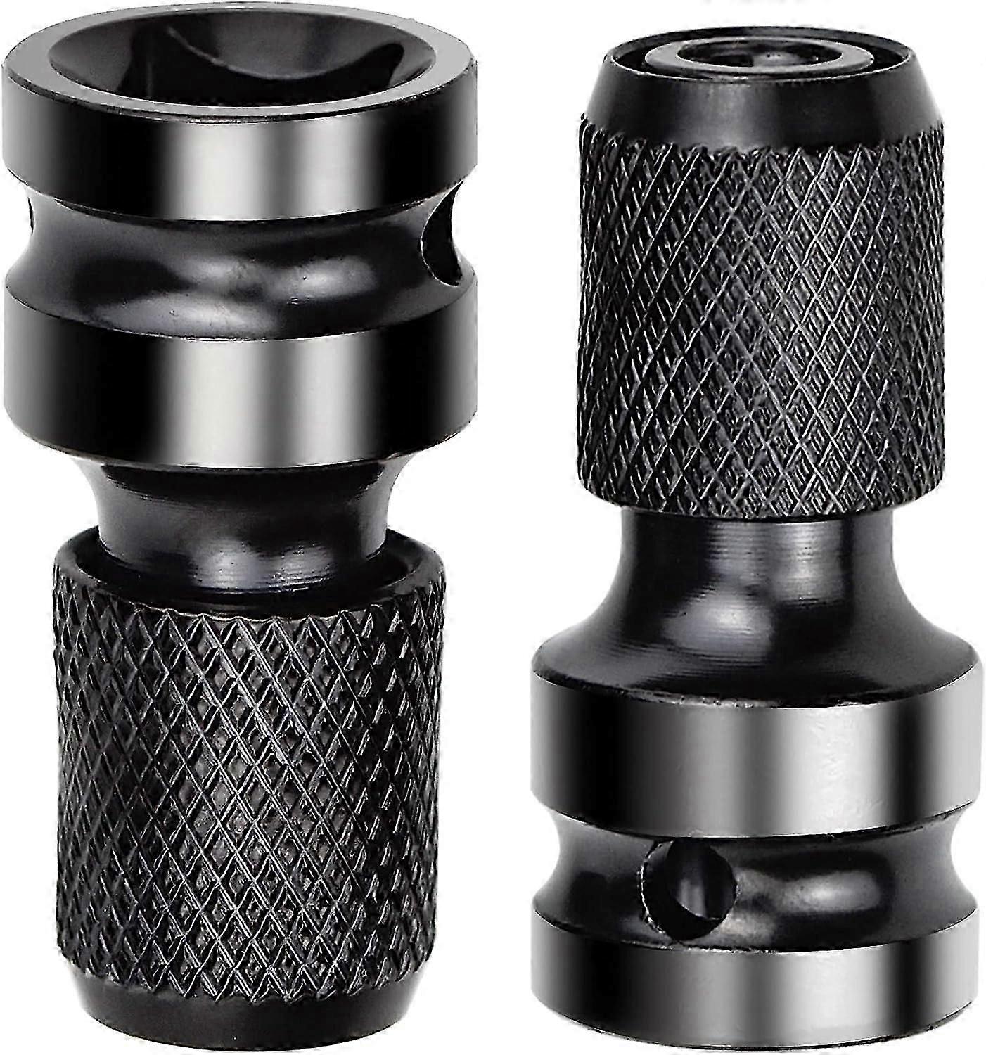 2 Pieces Socket Adapters 1/2" Square to 1/4" Impact Wrench Adapter Quick Release Converter for Impact Ratchet Wrench and Screwdriver Bit Holder