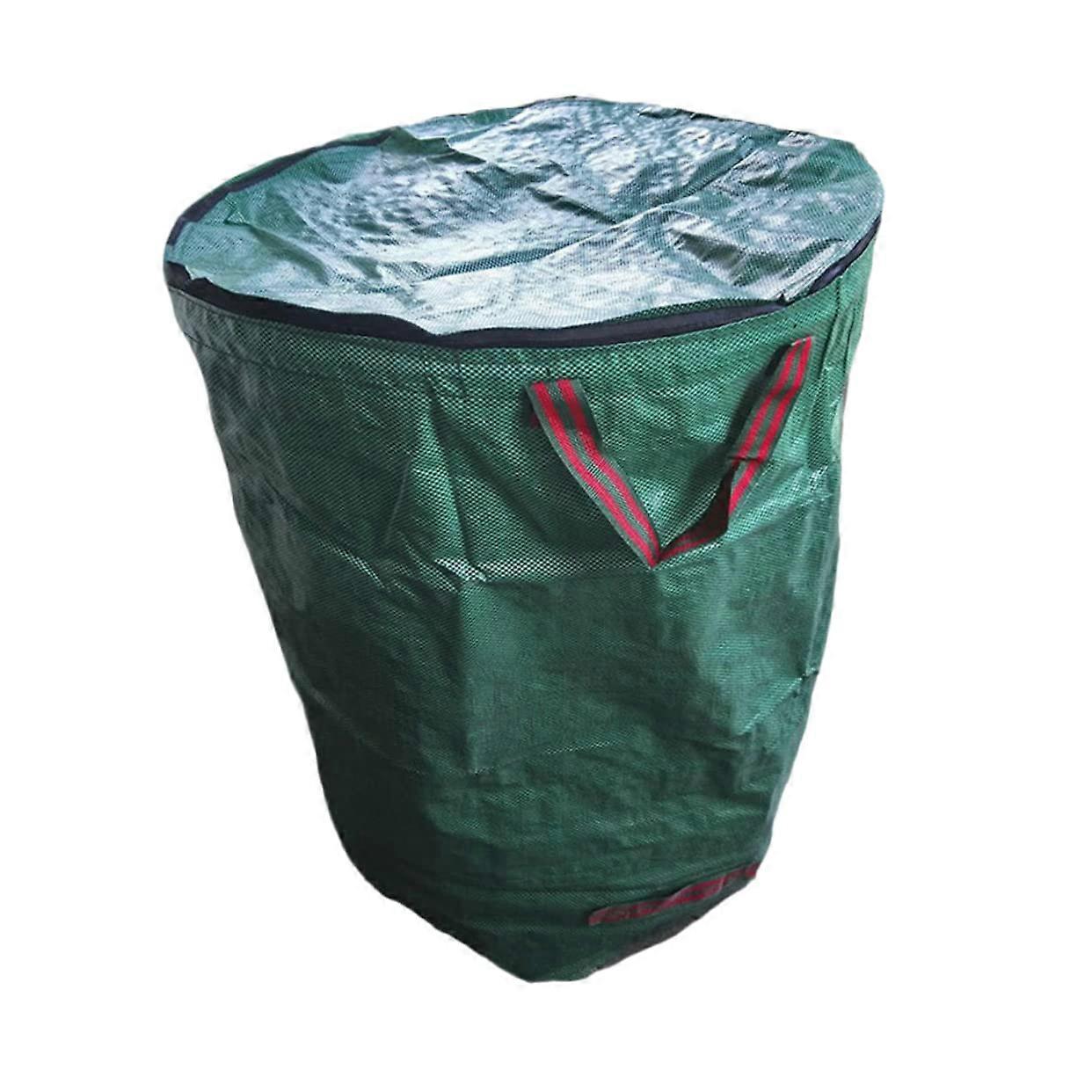 Garden Leaf Collection Bin with Lid, Waste Bag for Garden Waste, Ideal for Leaves and Garden Tools, Stable and 120 L