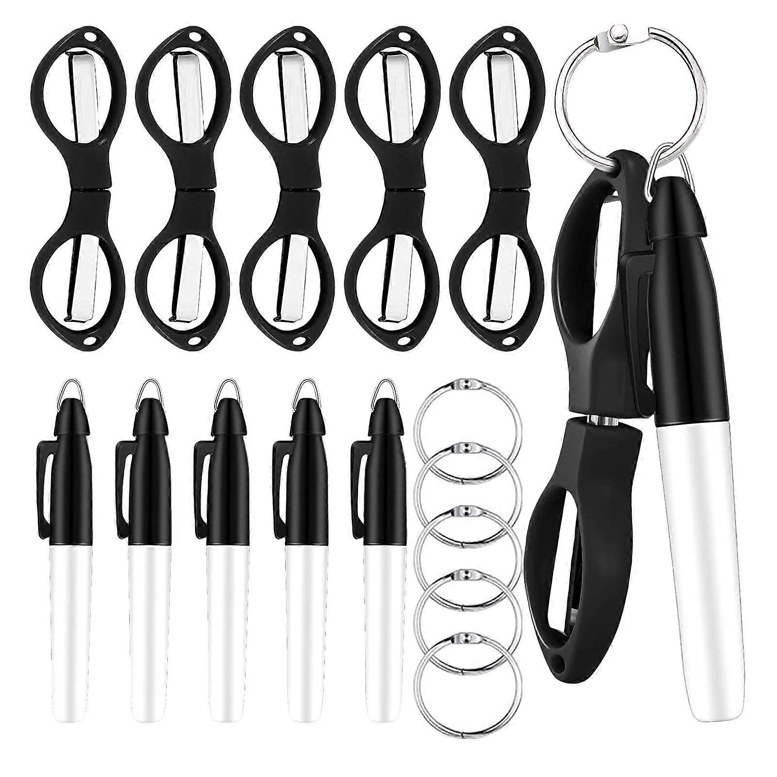 Rings Foldable Nursing Keychain Black