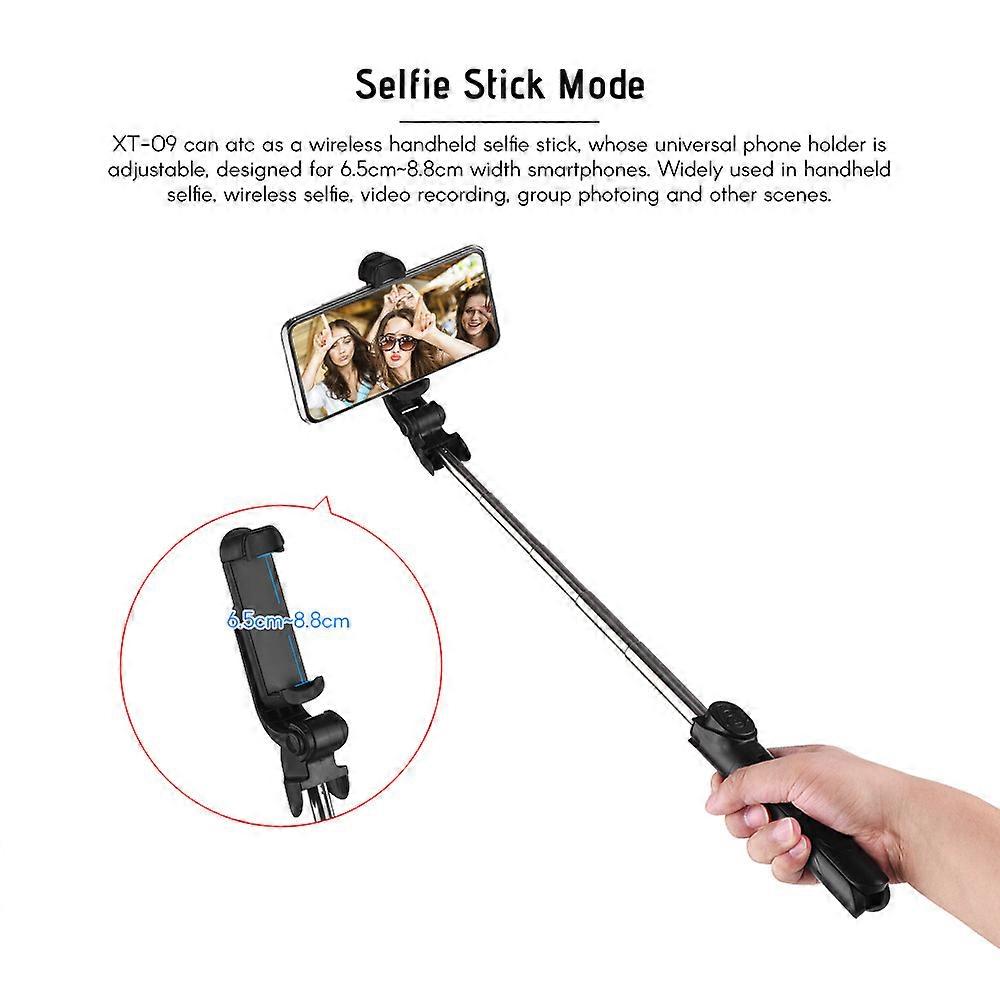 Versatile 5-Section Selfie Stick & Tabletop Tripod with Remote for iPhone Samsung Huawei