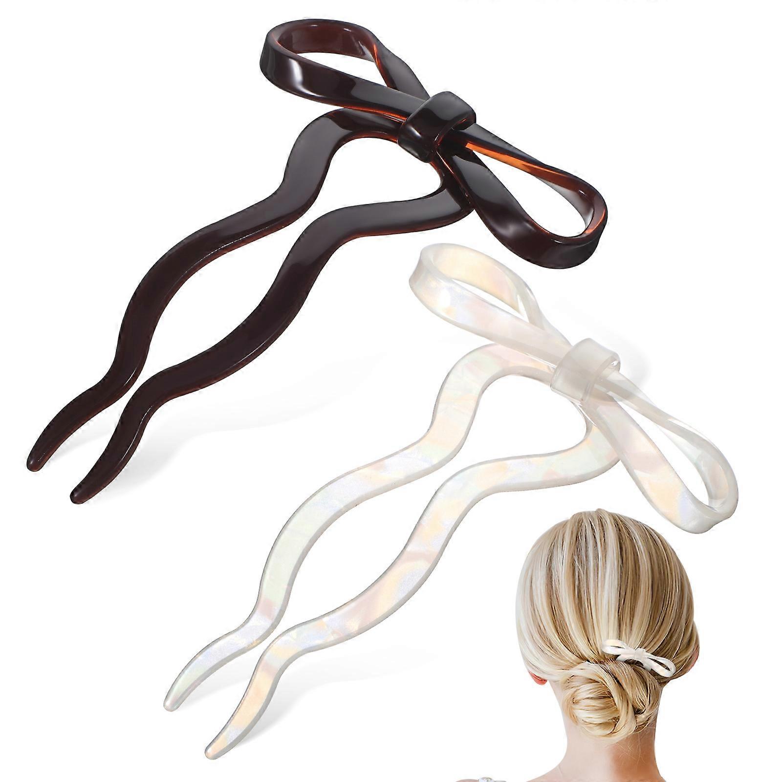 دبابيس الشعر القوس للنساء خلات على شكل حرف U مقاطع الشعر اكسسوارات أنيقة للكعك Updos جميع أنواع الشعر أطوال