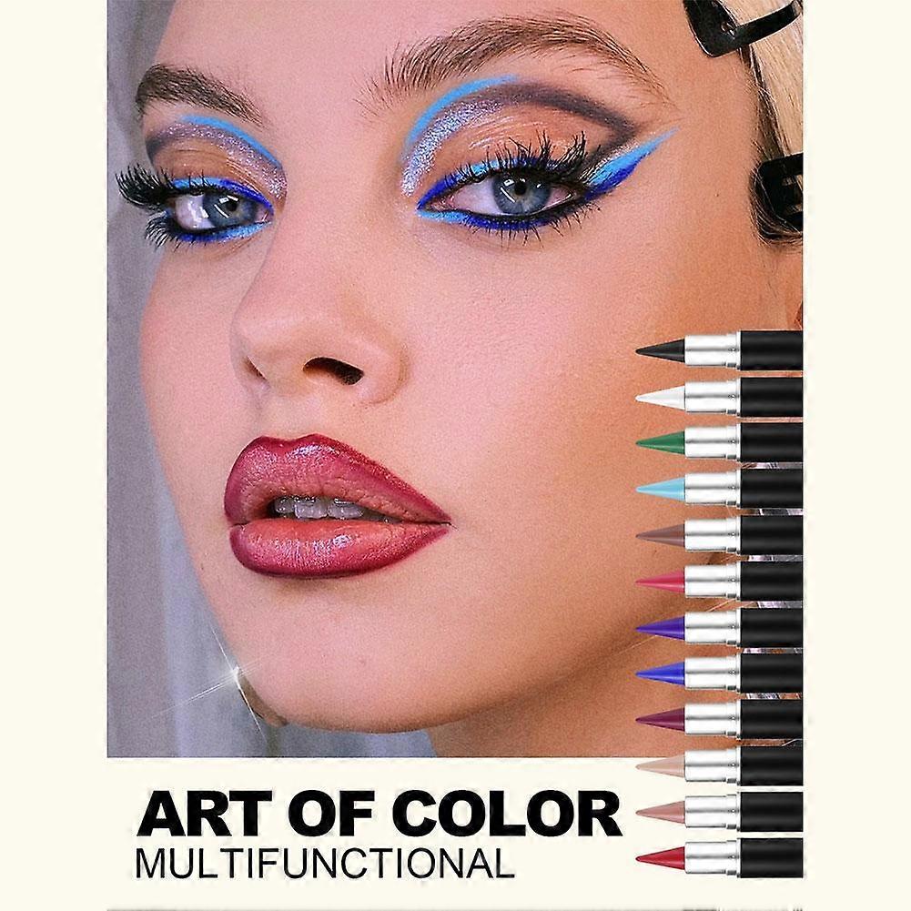 Blue (G)$ Matte Eyeliner White Coffee Solid Eyeliner Cream Black Lazy Eyeshadow Colored Spire Eyeshadow Cream
