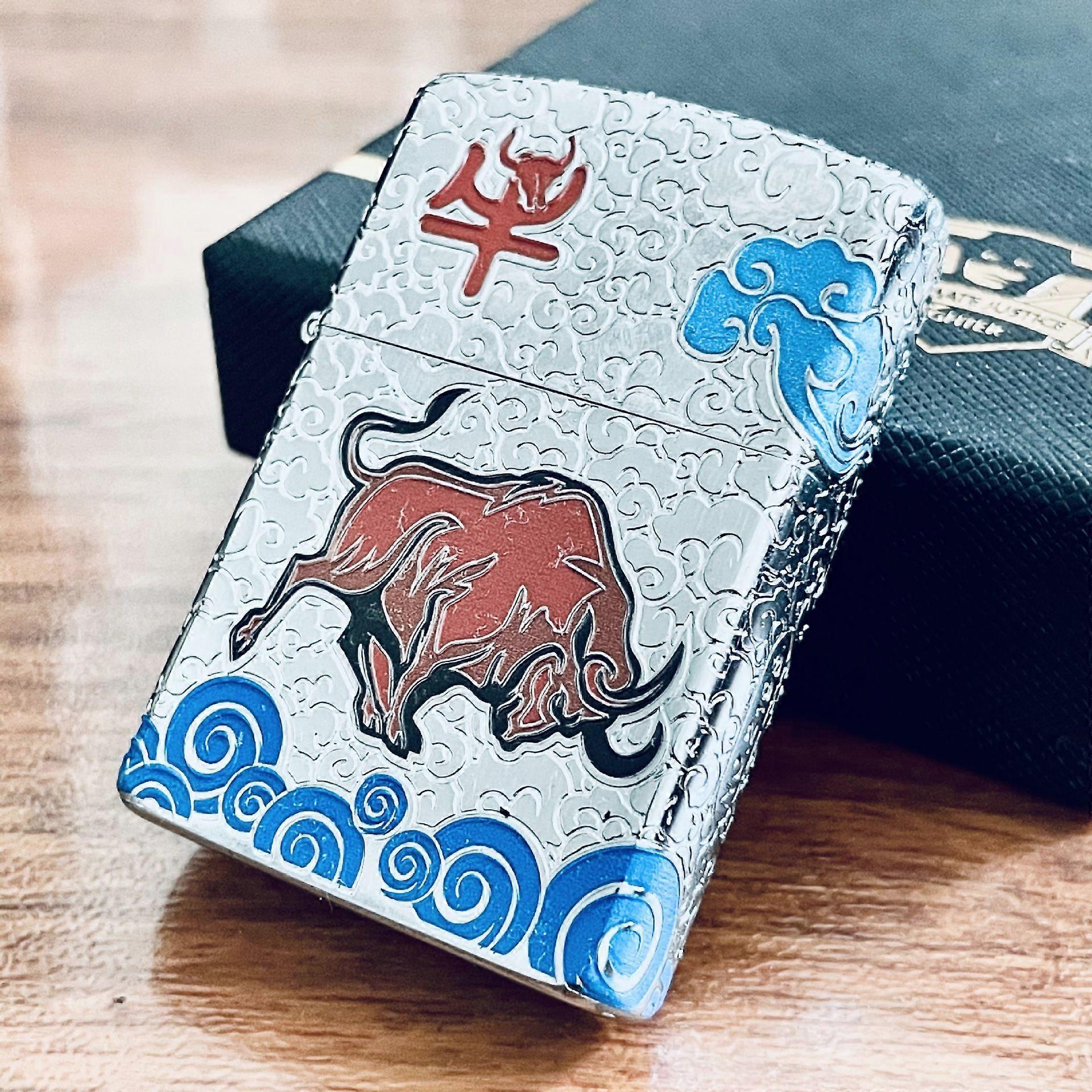 Kerosene Lighter, Personality, Creativity, Enamel Inlay, Sea Wide, Fish Leaping, Cattle Luck, Pixiu