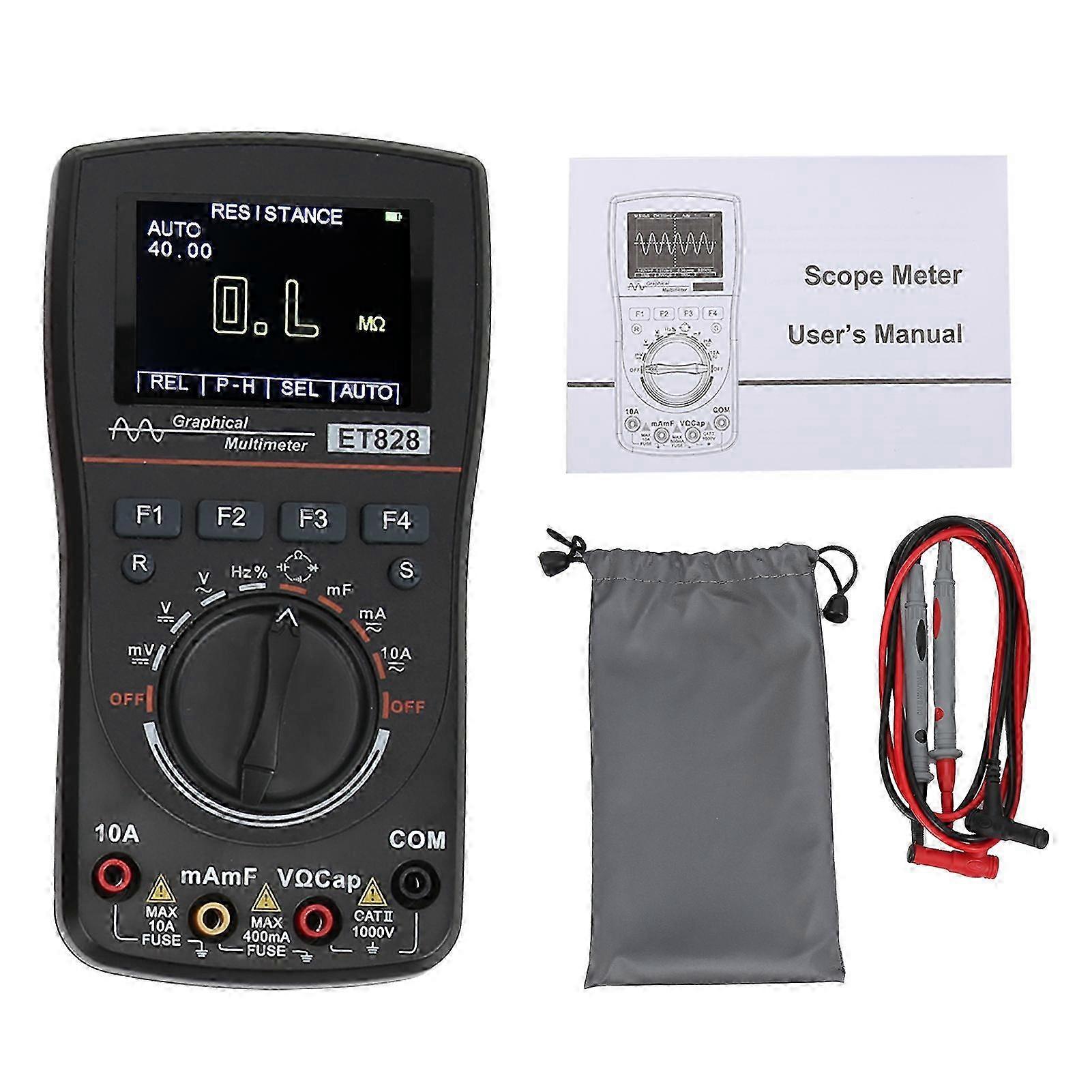 2025 ET828 2.5Msps 1MHz Oscilloscope MultiScan Mode Automatic Digital Display Lightweight Multimeter