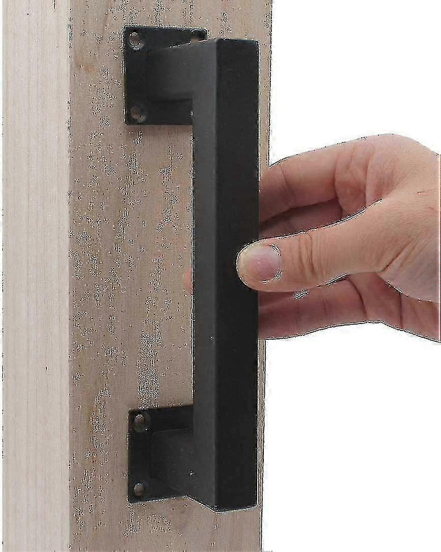 Antique Heavy Cast Iron Sliding Handle Set for Solid Barn Doors, Suitable for Various Brands