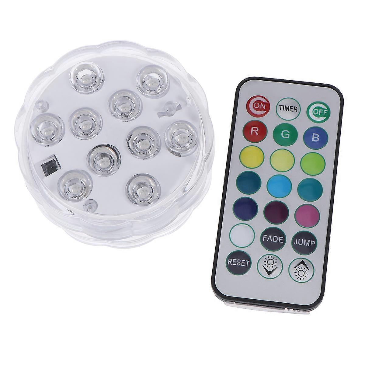 Led Aquarium Lights Underwater Light for Wedding Party Assorted Color Remote Control Hips Material 10Set
