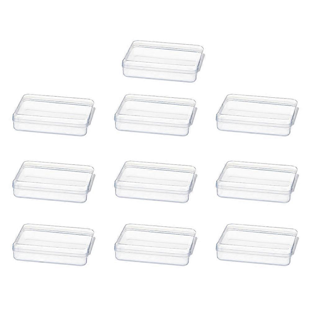 Clear Storage Container Mask Storage Box Family Use Small Transparent 10Pack