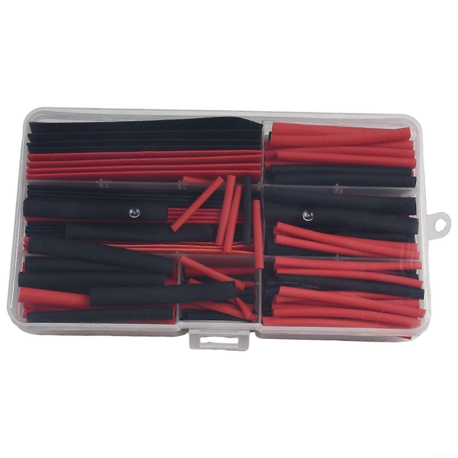 Shrink tubing set, 150 pieces polyolefin tubes for electrical connections