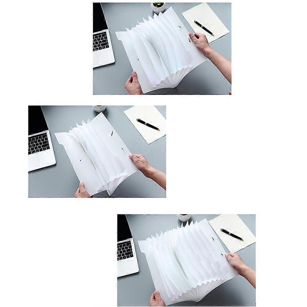 Document Organiser Folder Portable Folder Office Use Plastic File Organizer 2Pcs