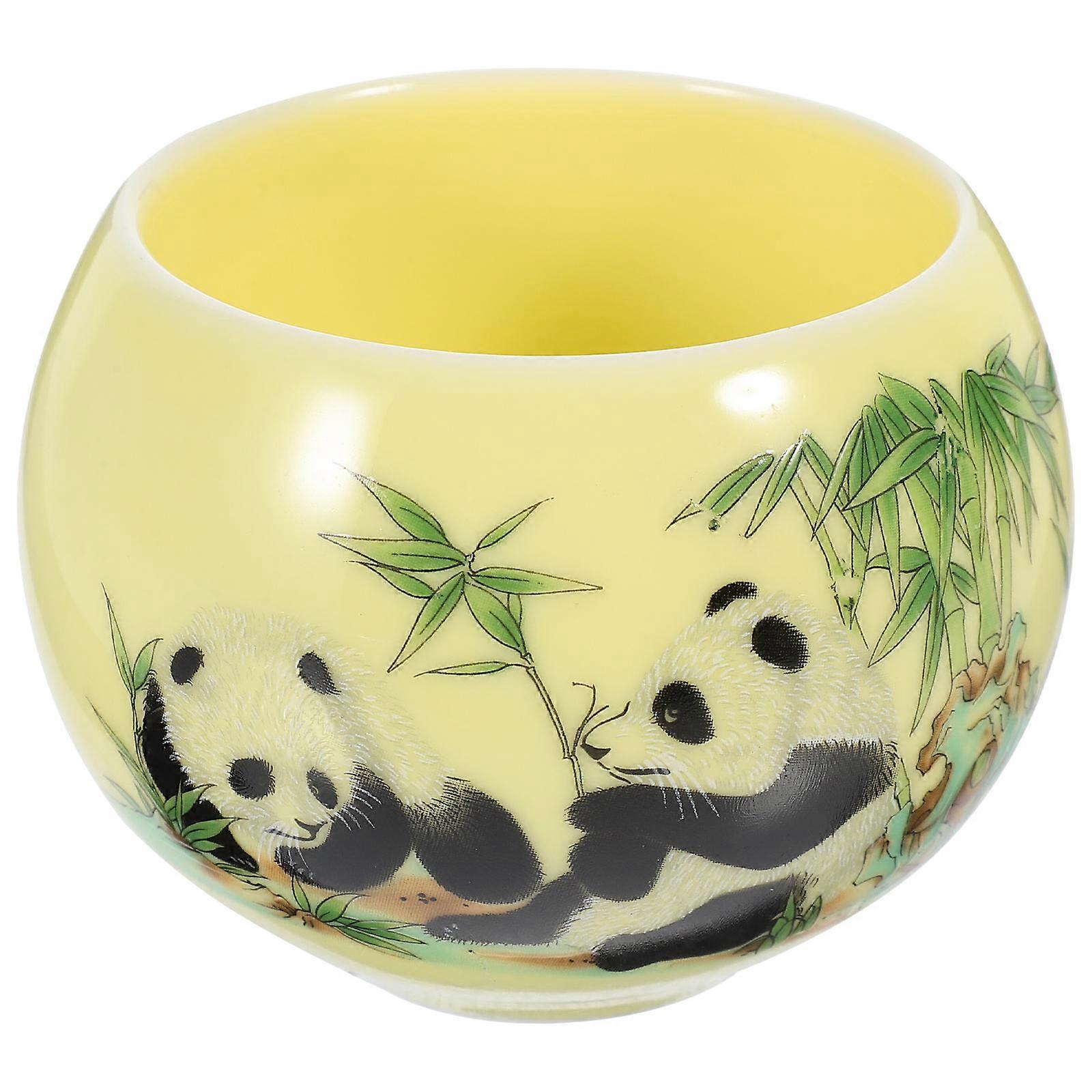 Ceramic Tea Cup Tea Cup For Office Use Panda Design 8X8X6CM Tea Tasting 1Set
