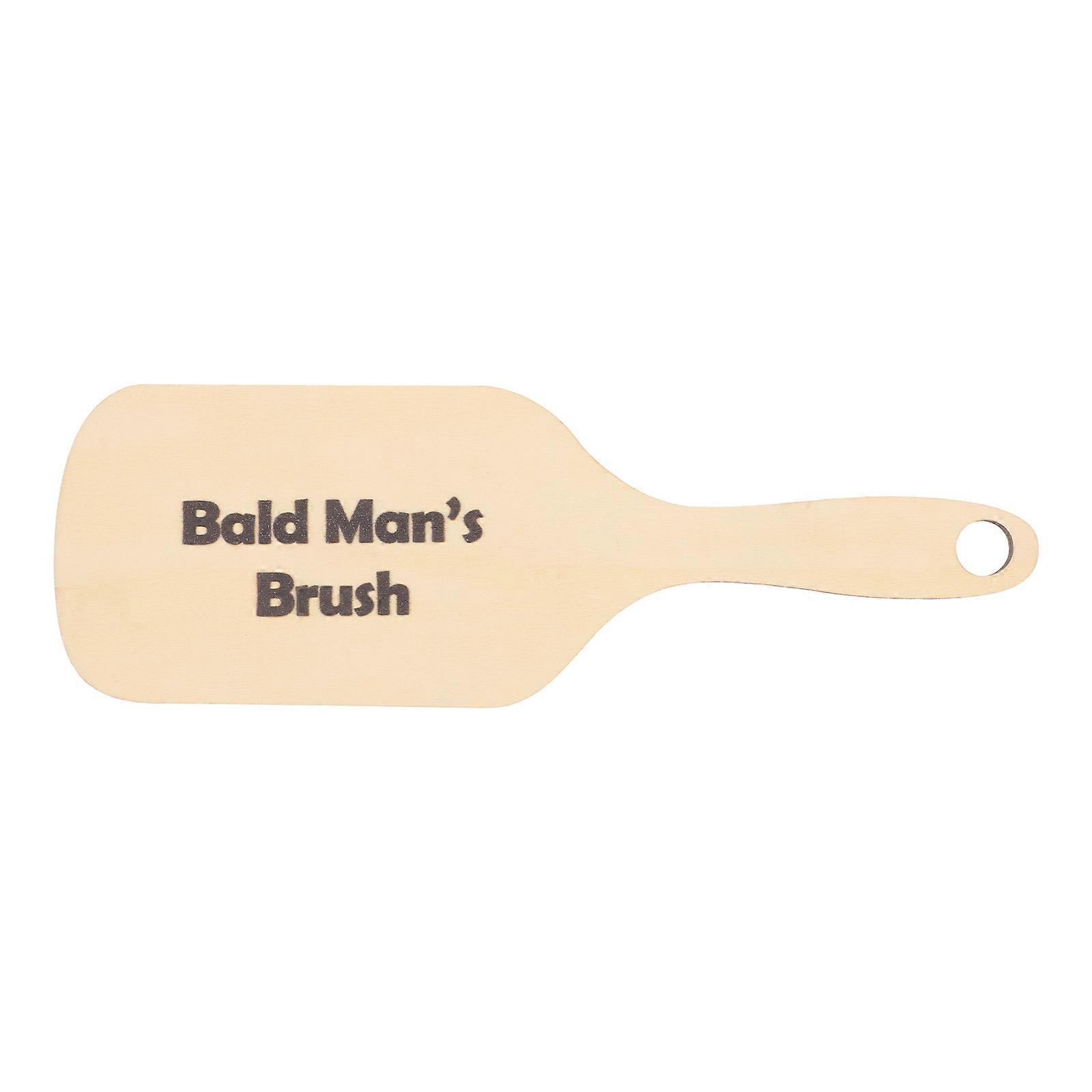 Bald Man Wooden Comb Grooming Daily Use Light Yellow Wide Tooth Elegant Design 1Pcs