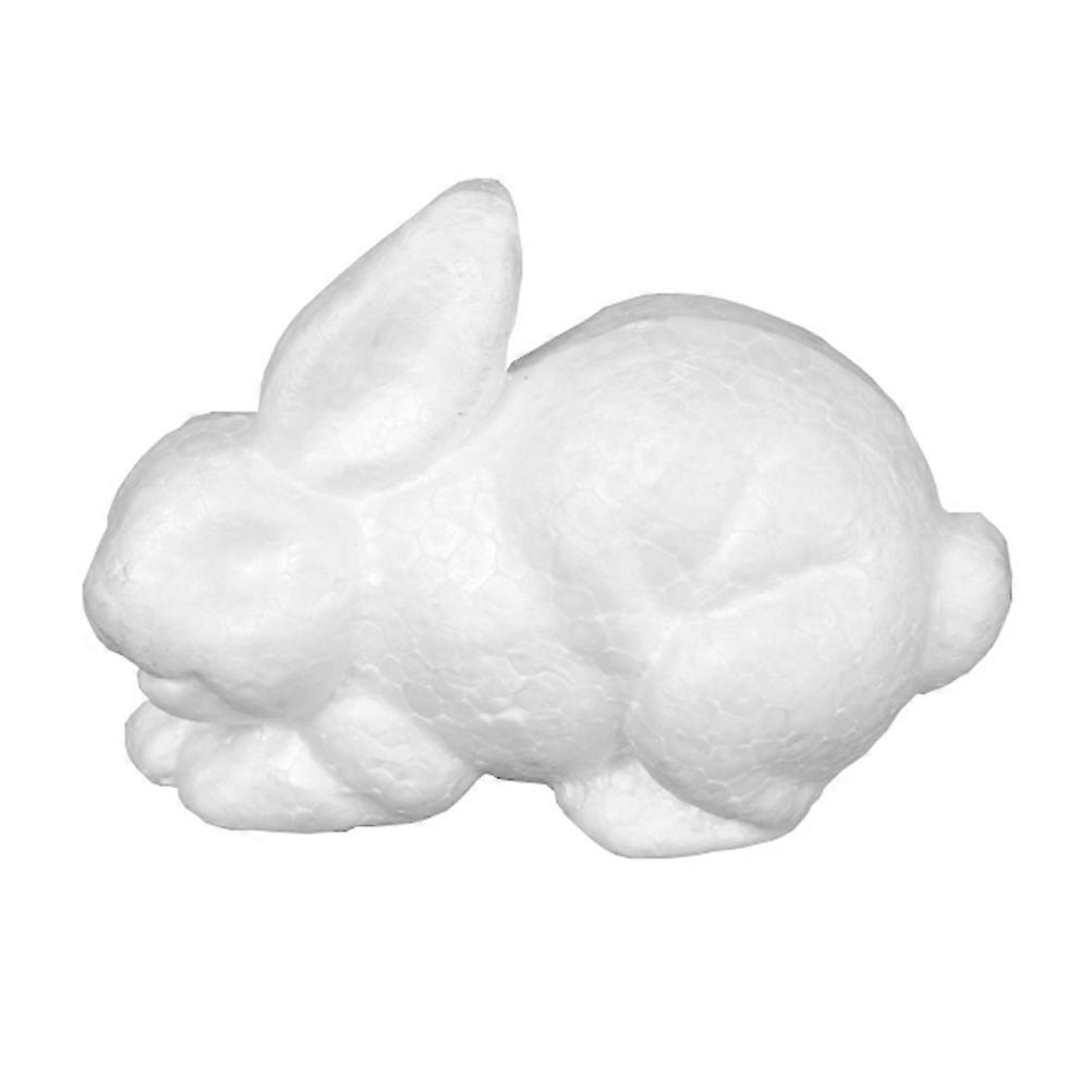 Simulation Rabbit Decor Kids Rabbit Ornament Hand-Eye Coordination White Foam Bunny Shape 1Pack