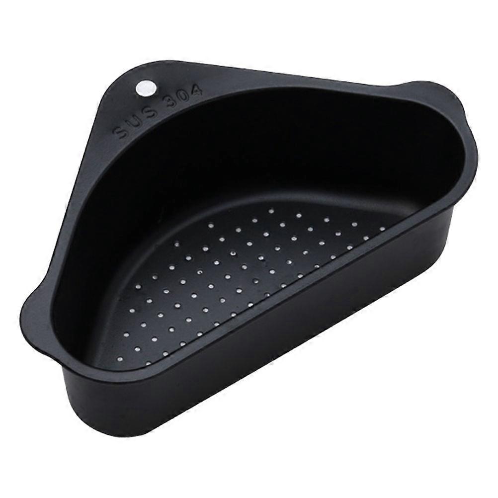 Stainless Steel Triangular Sink Basket   Durable Kitchen Draining Rack for Space Saving Storage, Multi Functional Organizer for Fruits, Vegetables &