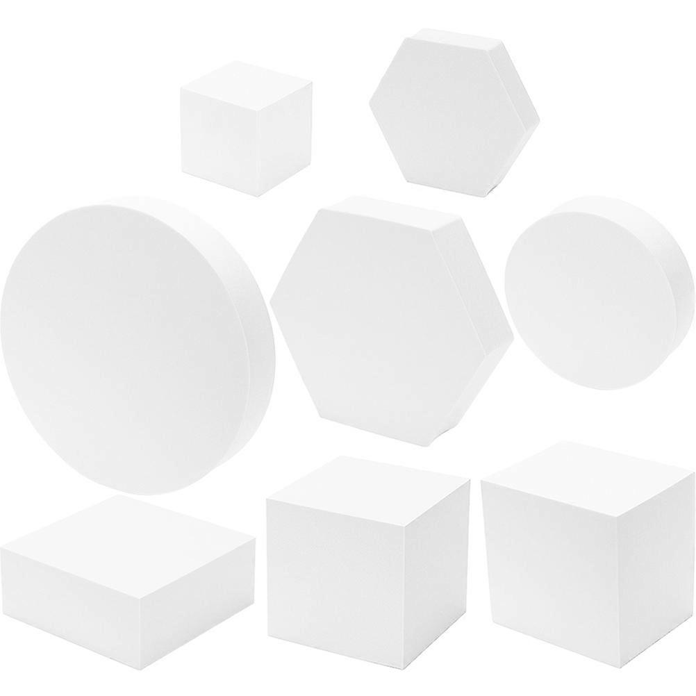 Cube Prop Geometry Photo Props Photography Studio Use Polymer Foam Decorative Effect 8Pcs