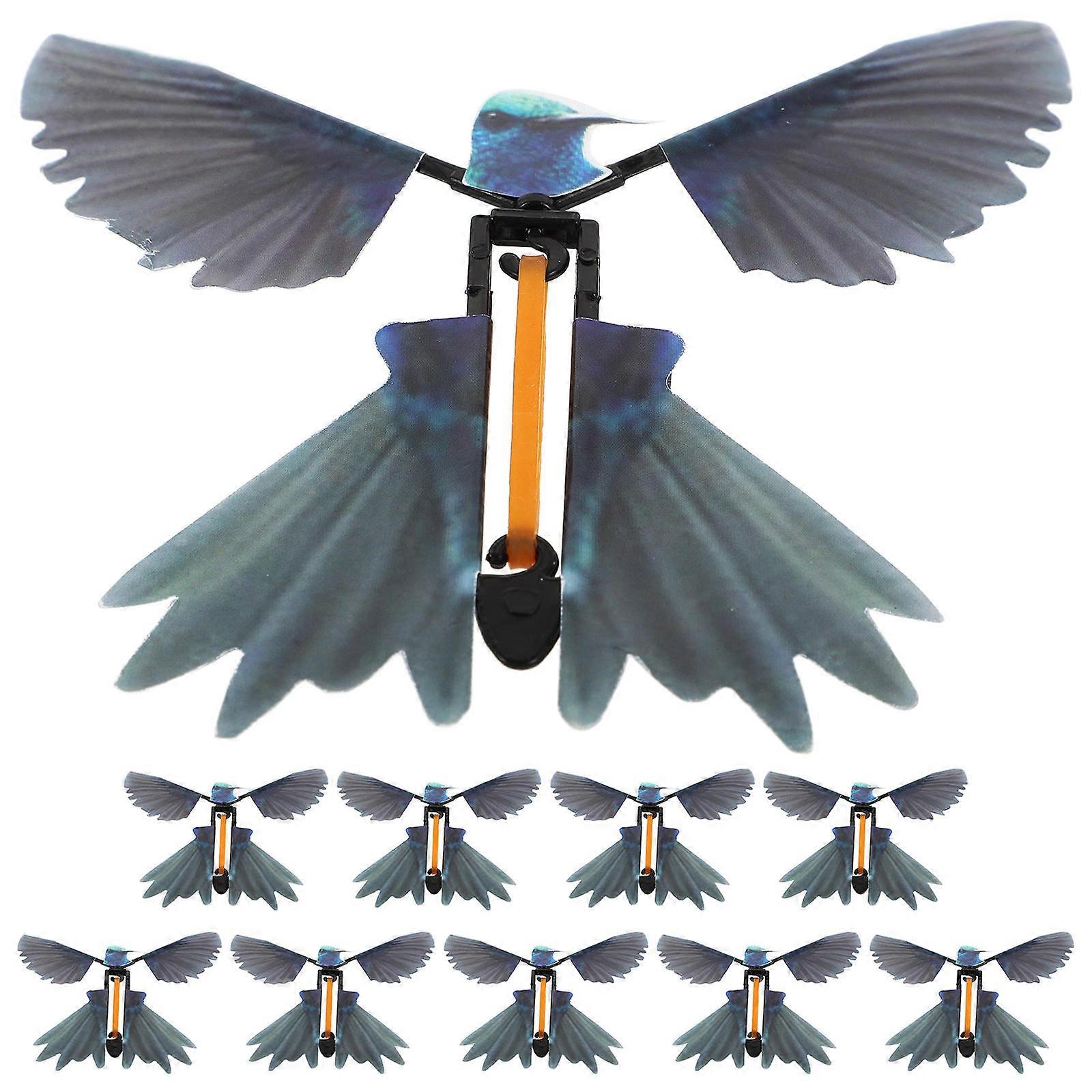Wind Up Flying Bird Toy Hummingbird Children Paper 12.00X11.50X0.10CM 10Pcs