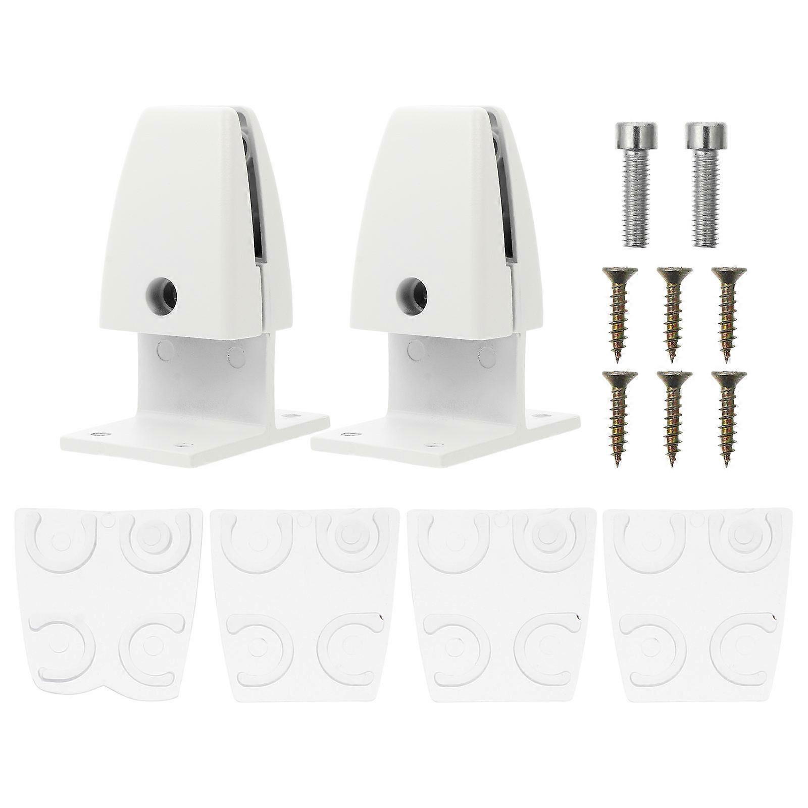 Partition Glass Clip T-Type Vertical Screen Partition Clamps White 10x7x4.5cm 2Pcs