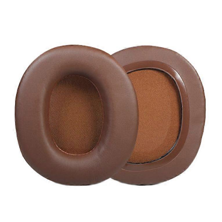 2 PCS Breathable Headset Sponge Case, Color: Brown Bright Brown Bright