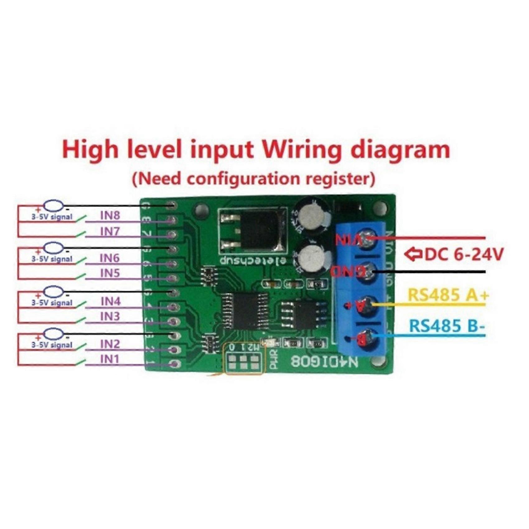 3X 8Ch Ein-/Ausgang Digitaler Schalter TTL LvTTL CMOS RS485 IO Steuermodul Modbus Rtu Board für SPS R