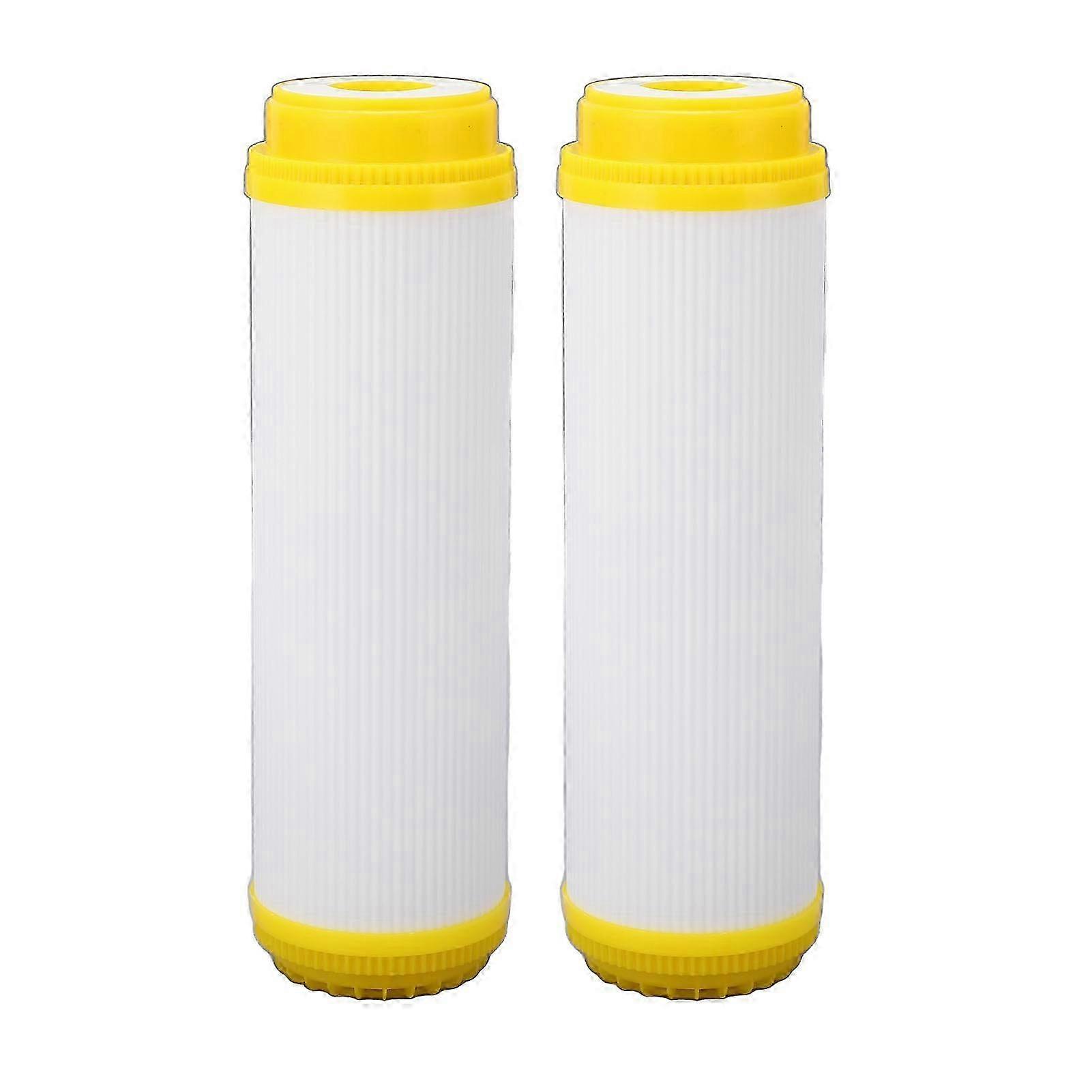2Pcs Water Filter Cartridge 10in Activated Carbon T33 Universal Design Set Kit for Home