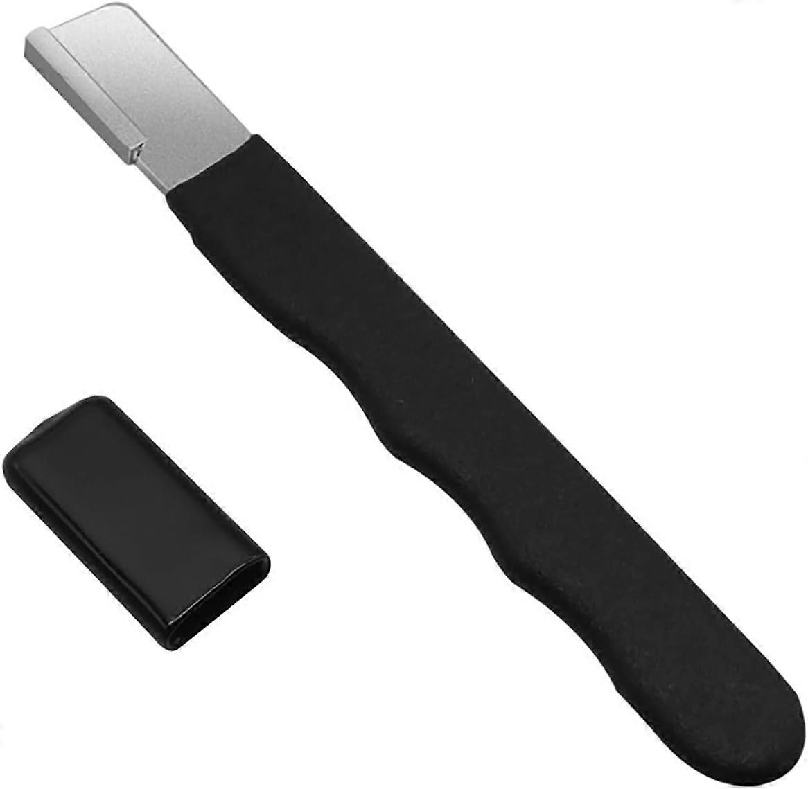 Pcs Knife Sharpener, Garden Tool Sharpener, Hard Knife Blade Sharpener Diamond Pocket Sharpener with Non-Slip Rubber Handle for Garden and Workshop