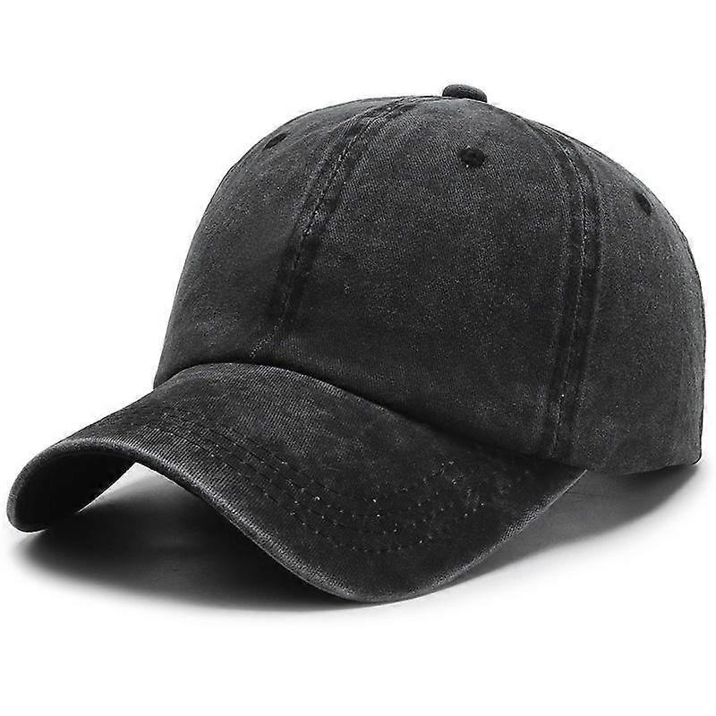 New Unisex Cap Adjustable Washed Cotton Solid Color Plain Baseball Cap Streetwear Leisure Hat Cap