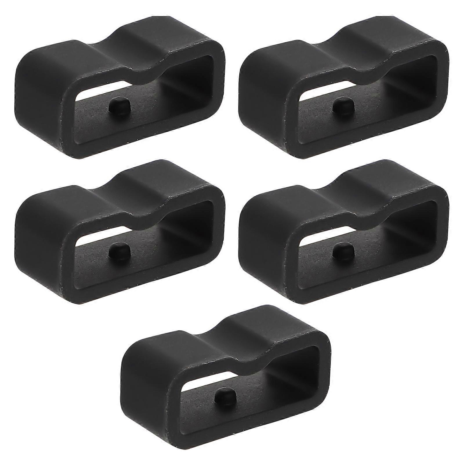 Watch Strap Ring For Watch Bands Keeper Replacement Silicone Material 2x0.8cm 5Set