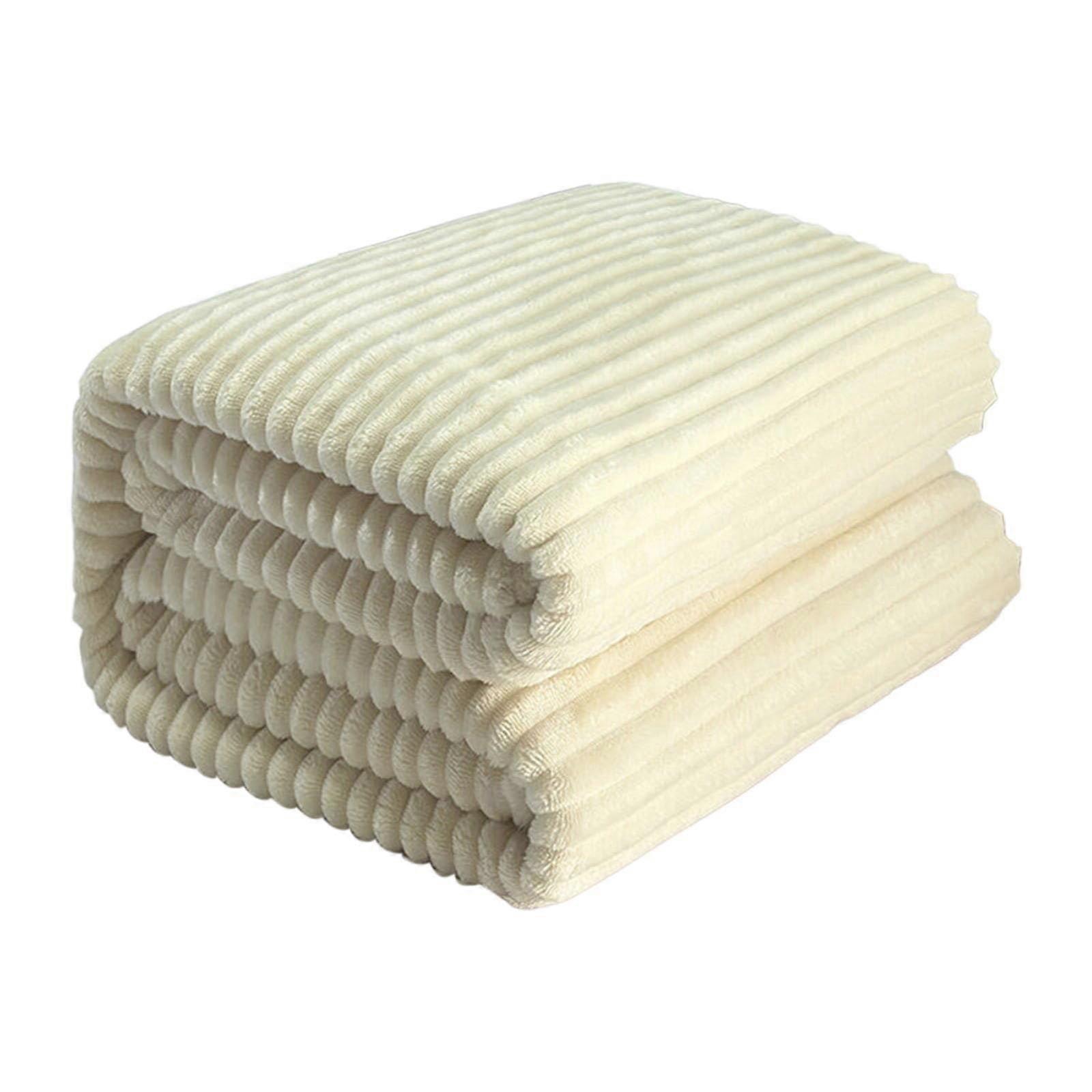 Super Soft Flannel Plush Toddler Blanket, Striped Design, Unisex Baby Blanket, 30x40 Inches, Hypoallergenic Material