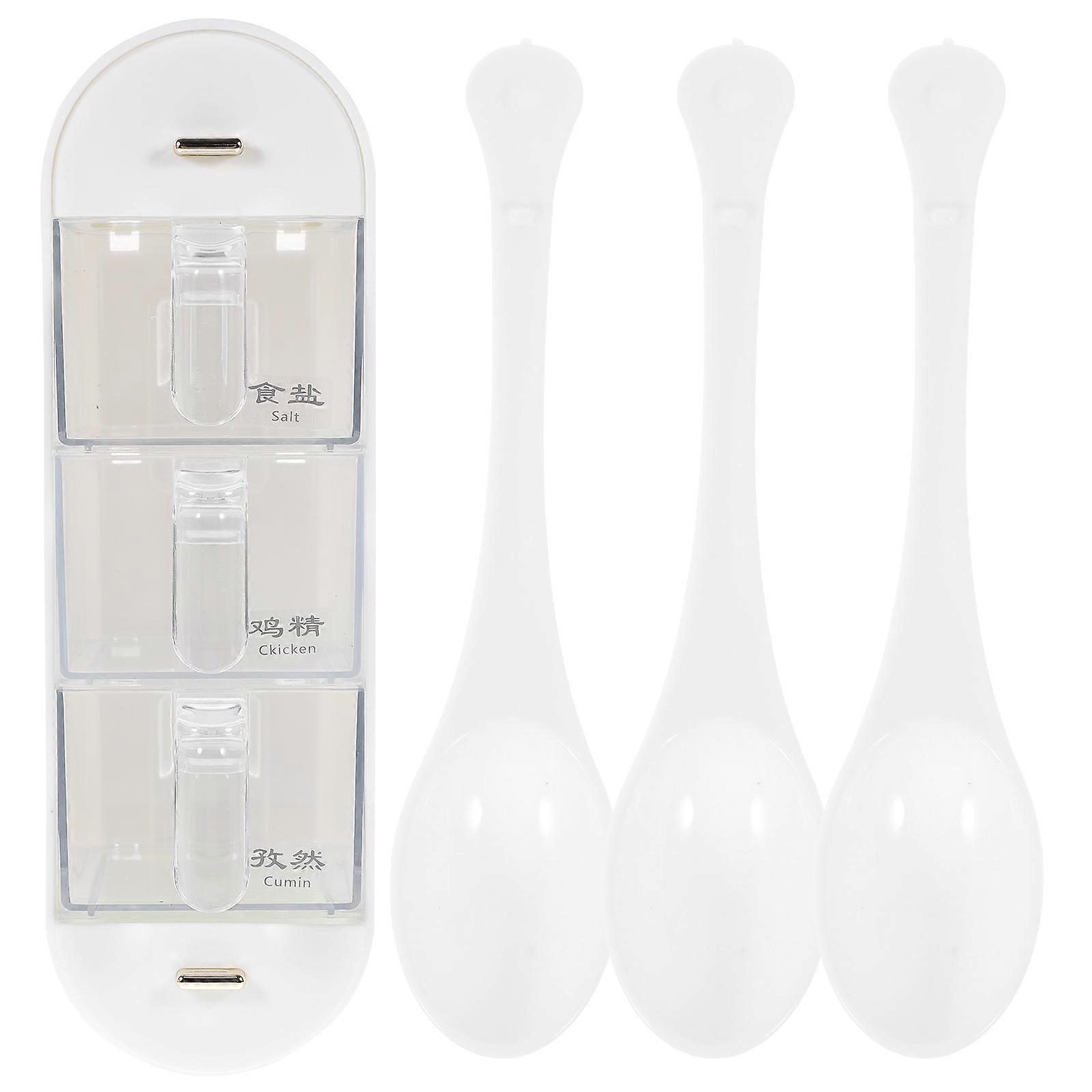 Multi-Layer Wall-Mounted Spice Rack Kitchen Condiment Jars Dining Housewives 1Set