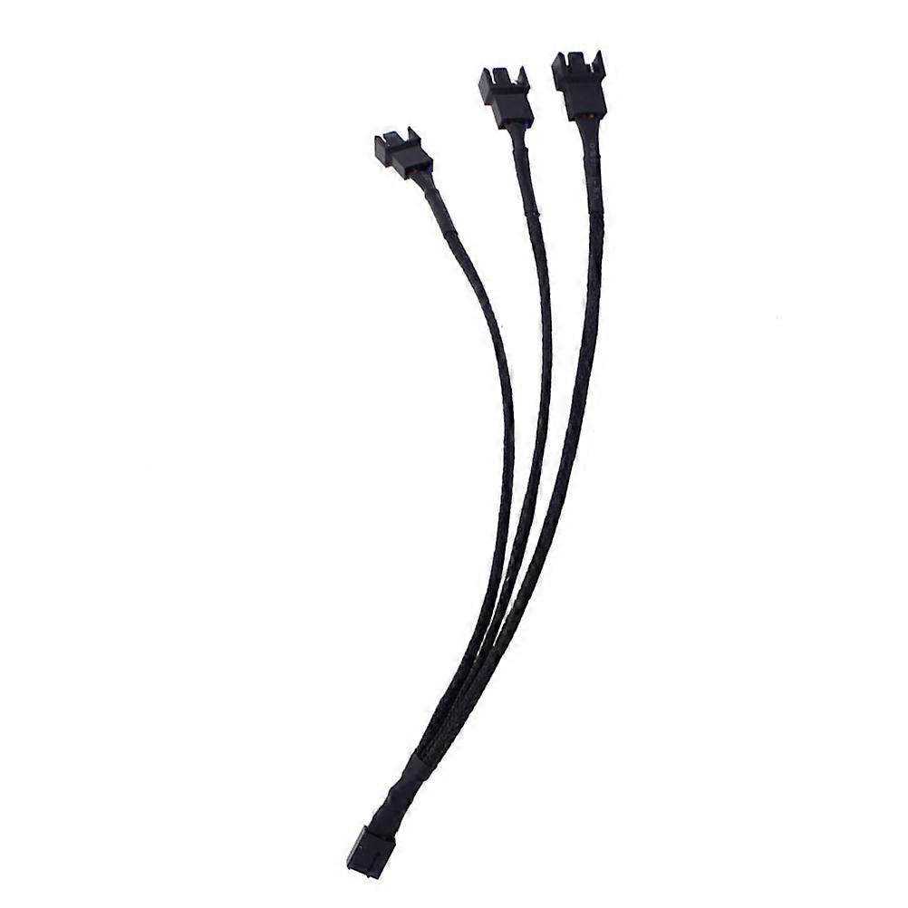 Pc Fan Adapter Extention Cables for Fan Internal Chassis Wiring Plastic Metal Bundle Design Temperature Control Fan Parallel Connection 1Set