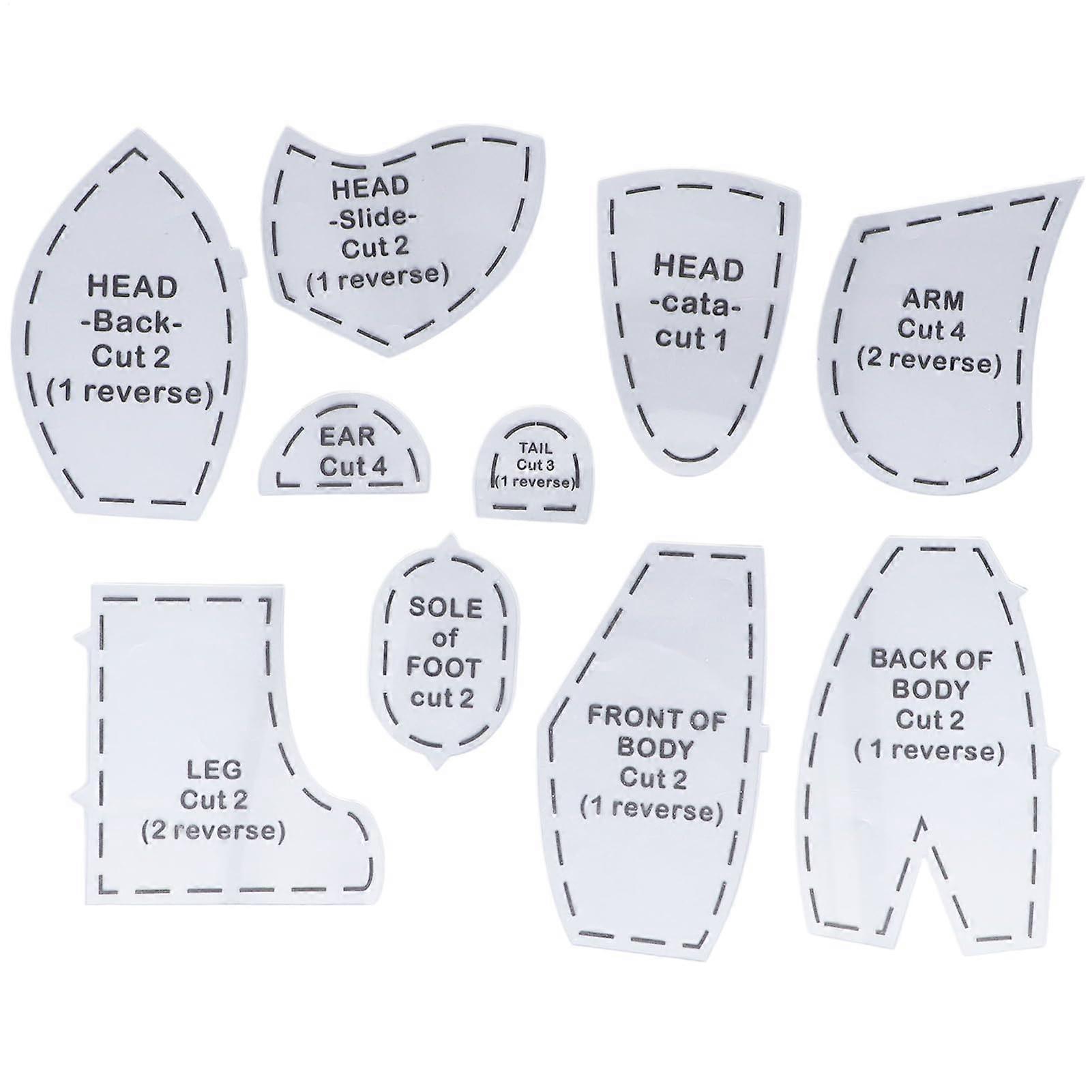 Memory Bear Sewing Patterns, 10 Quilting Practice Templates for Home Craft Projects, Easy to Follow Designs