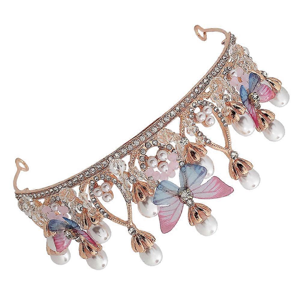 Bruids Haar Accessoire Kroon Hoofddeksels Bruiloft Feest Prom Assorted Kleur Strass Kristal Zinklegering 1Pack