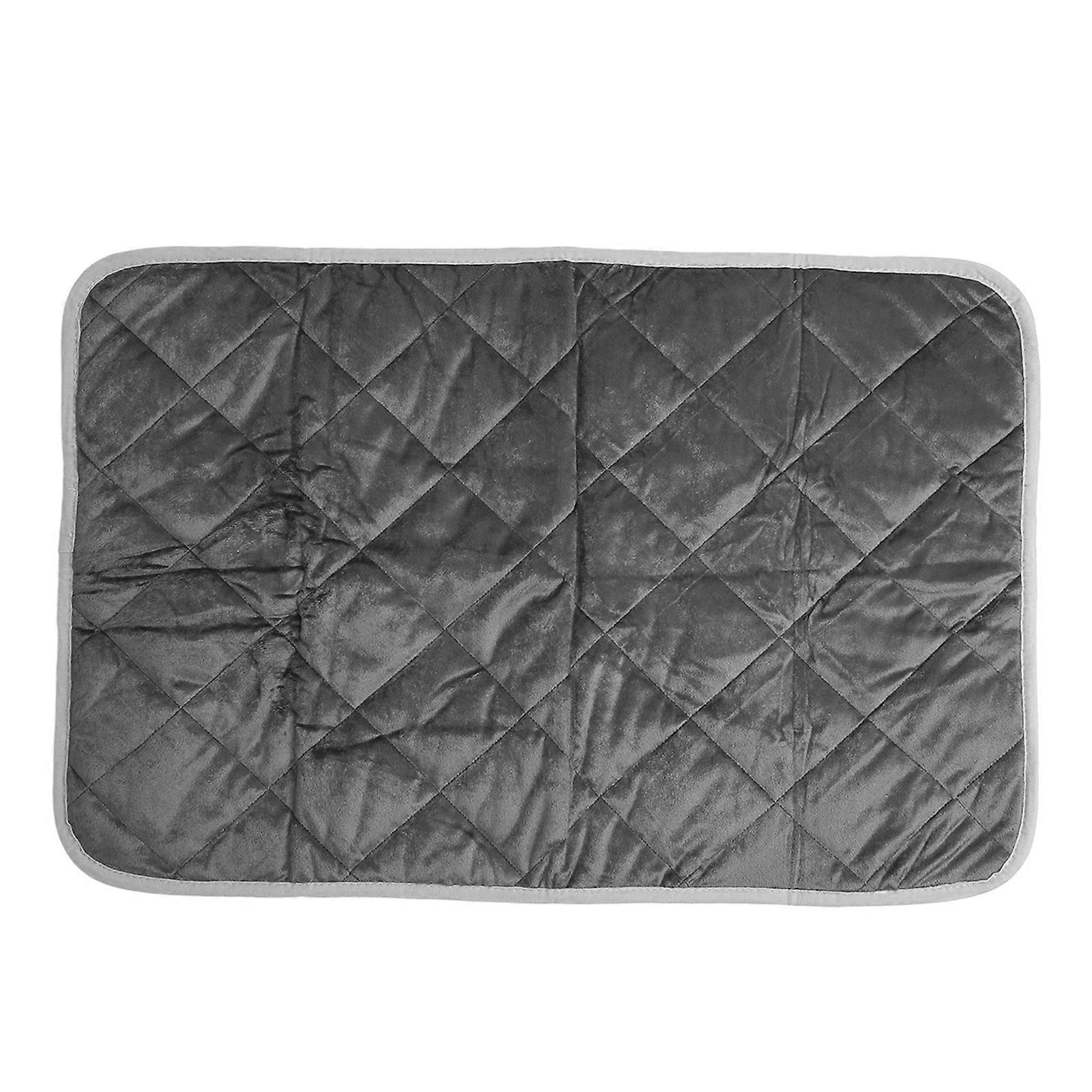 Washable Thermal Pet Pad with Non Slip Bottom for Fluid Absorbing Training Warm Keeping Dog Cat Grey S