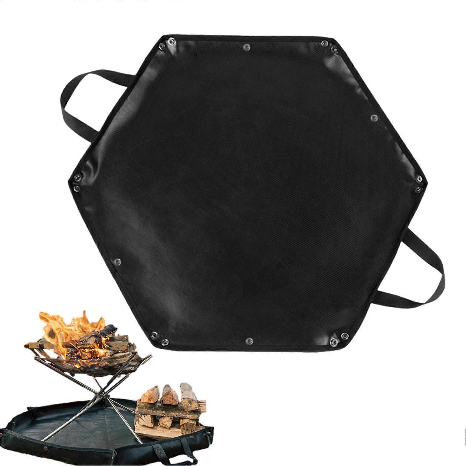 Hexagonal Fire Pit Mat Flame Retardant Grill Mat, Fire Pit Protector Large (10492CM)