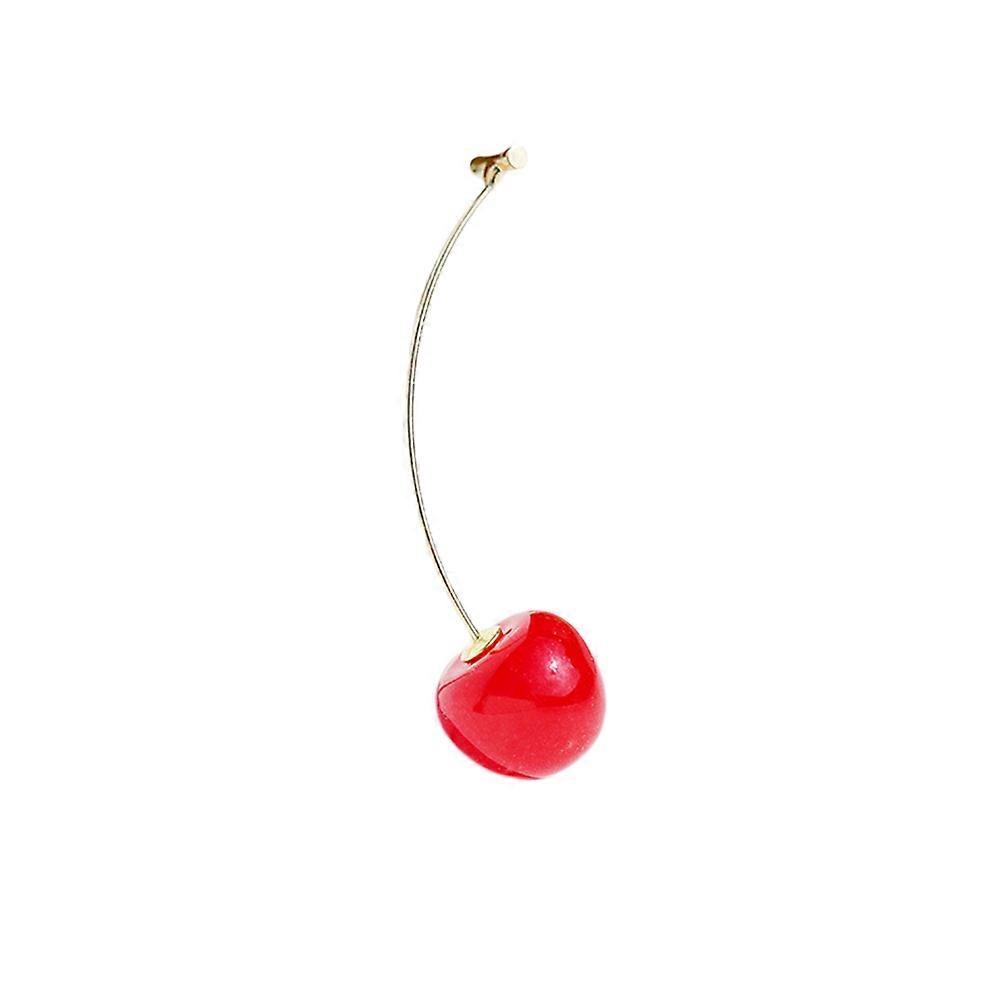 Brooch Pin For Women Cherry Shape Sturdy Clip Easy to Match Resin 3x16x16cm 1Pc