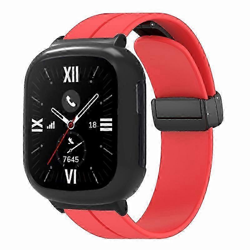 Silicone Wrist Strap with Magnetic Buckle and Case for Smartwatch