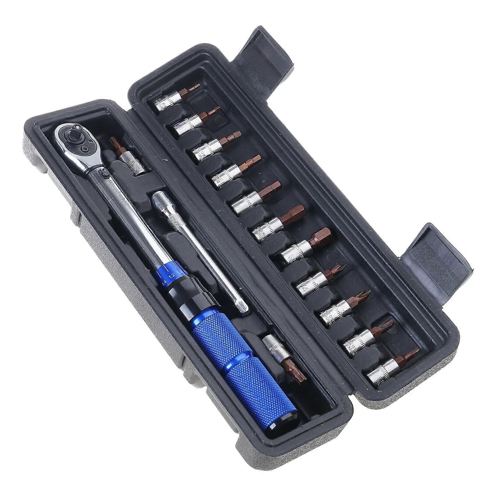 High Precision Torque Wrench Preset, 2-24 Nm Torque Range, Adjustable 1/4-Inch Drive