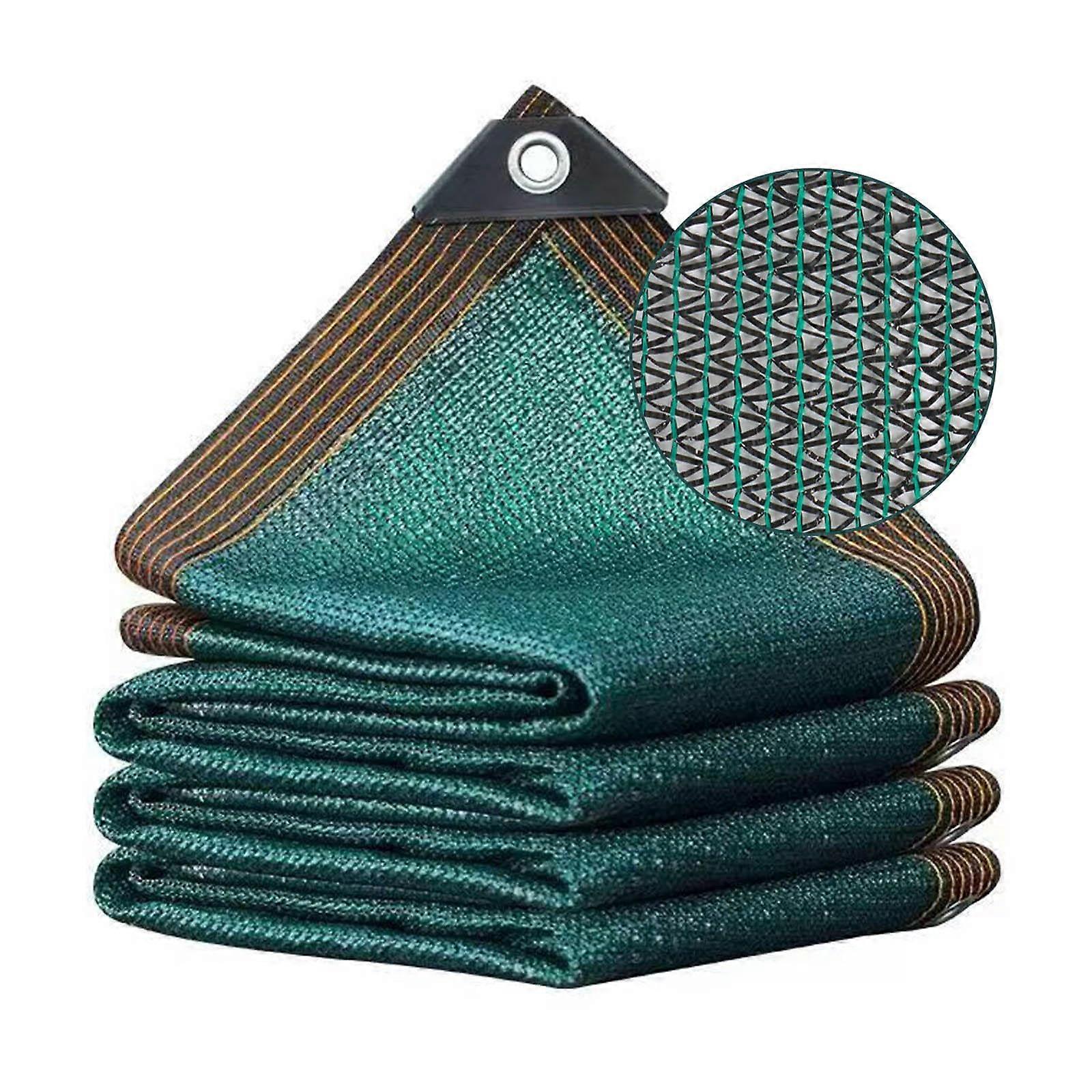 Shade Net for Greenhouse, 85% Sunblock Shade Cloth, UVResistant Mesh Fabric, 8*8m/26.2*26.2ft Green