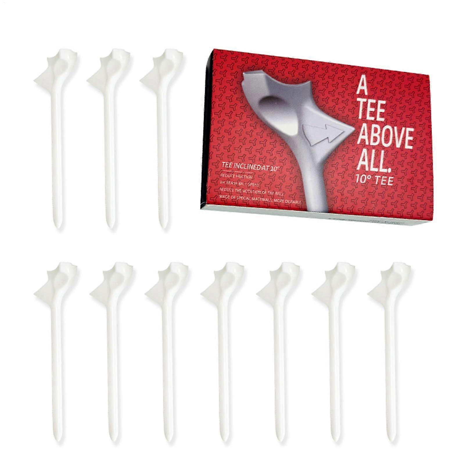 Flight Path Golf Tees Low Friction Ball Holder High Stability Longer Distance for Irons and Hybrids White