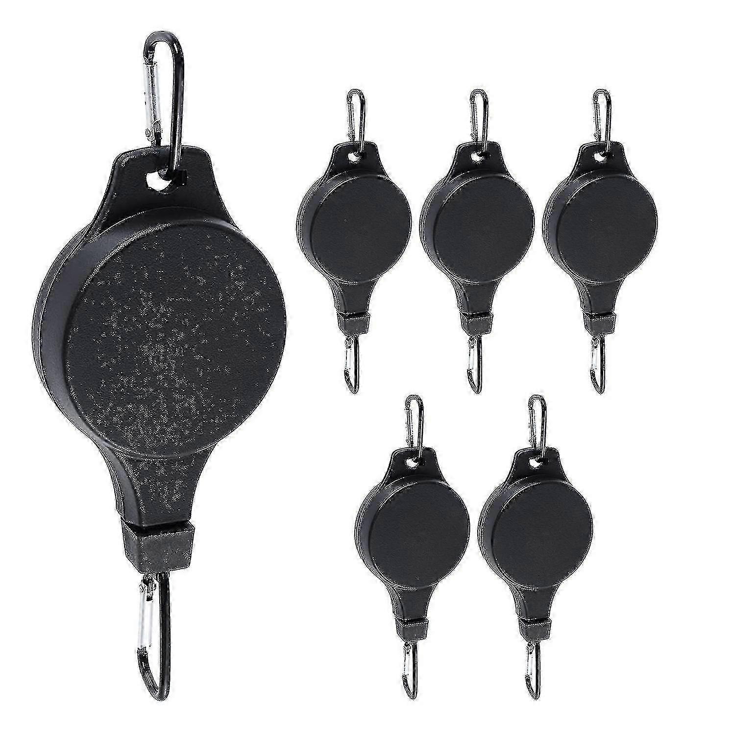 6 Pack Adjustable Height Plant Pulley Retractable Hanger for Easy Access