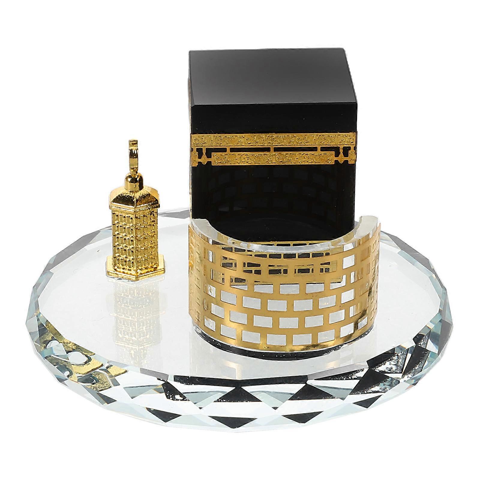 Souvenir for Friends and Family Crystal Model Islamic Architecture Showcase 7.71X7.70X4.80CM 1Set
