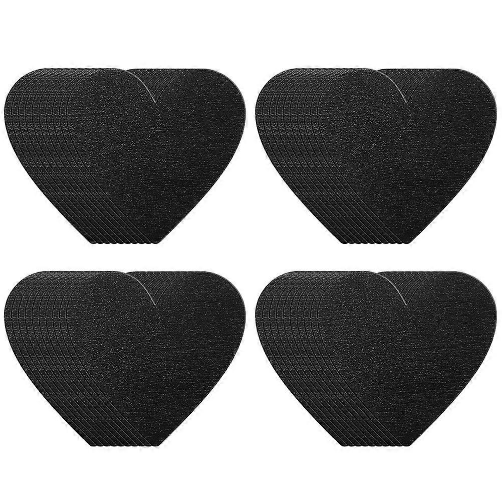 Wooden Heart Craft Decor Chalkboard Discs 40pcs Double Sided Rustic Slices for Wedding Party Tags & Creative DIY Projects